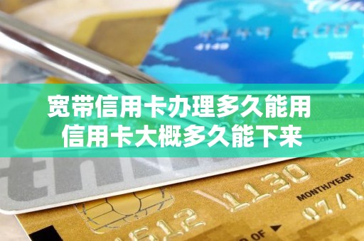 宽带信用卡办理多久能用 信用卡大概多久能下来