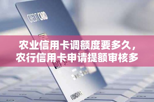 农业信用卡调额度要多久，农行信用卡申请提额审核多久