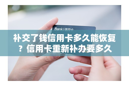 补交了钱信用卡多久能恢复？信用卡重新补办要多久