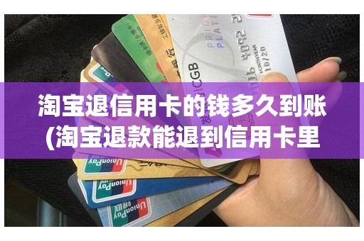 淘宝退信用卡的钱多久到账(淘宝退款能退到信用卡里吗)