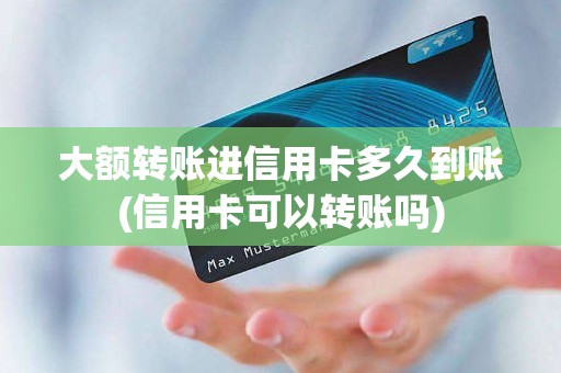大额转账进信用卡多久到账(信用卡可以转账吗)