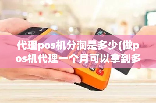 代理pos机分润是多少(做pos机代理一个月可以拿到多少分润)