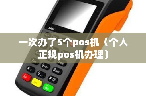 一次办了5个pos机（个人正规pos机办理）