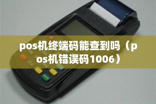 pos机终端码能查到吗（pos机错误码1006）
