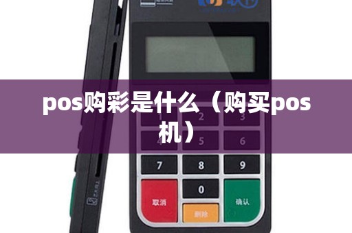 pos购彩是什么（购买pos机）