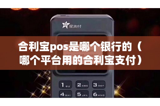 合利宝pos是哪个银行的（哪个平台用的合利宝支付）