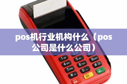 pos机行业机构什么（pos公司是什么公司）