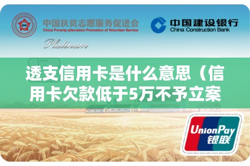 透支信用卡是什么意思（信用卡欠款低于5万不予立案）