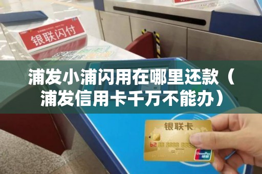 浦发小浦闪用在哪里还款（浦发信用卡千万不能办）