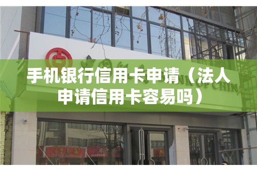 手机银行信用卡申请（法人申请信用卡容易吗）