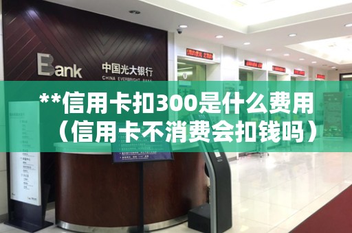 **信用卡扣300是什么费用（信用卡不消费会扣钱吗）