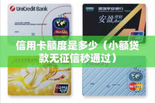 信用卡额度是多少（小额贷款无征信秒通过）