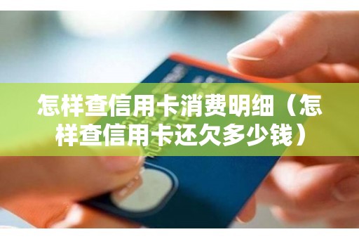 怎样查信用卡消费明细（怎样查信用卡还欠多少钱）