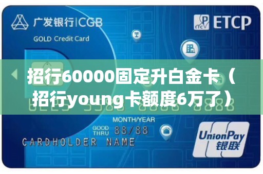招行60000固定升白金卡（招行young卡额度6万了）