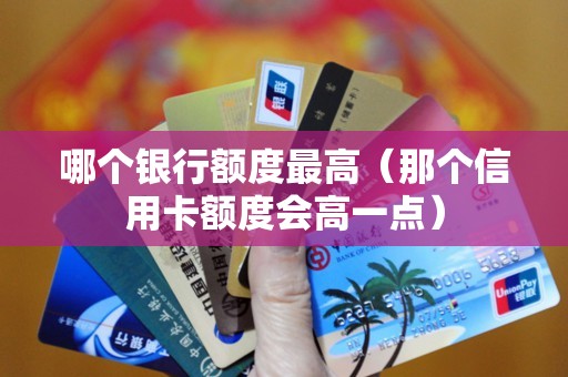 哪个银行额度最高(那个信用卡额度会高一点) 哪个银行额度最高(那个信用卡额度会高一点)