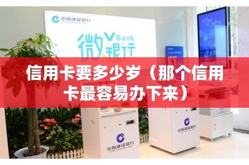 信用卡要多少岁（那个信用卡最容易办下来）