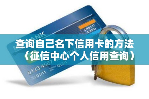 查询自己名下信用卡的方法(征信中心个人信用查询) 查询自己名下信用卡的方法(征信中心个人信用查询)
