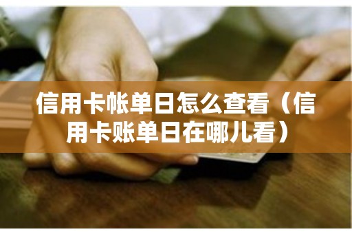 信用卡帐单日怎么查看（信用卡账单日在哪儿看）