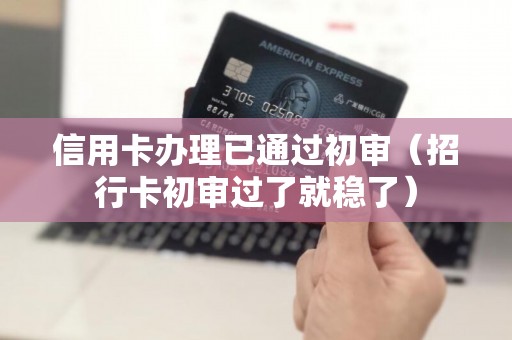 信用卡办理已通过初审（招行卡初审过了就稳了）