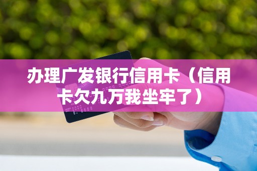 办理广发银行信用卡（信用卡欠九万我坐牢了）