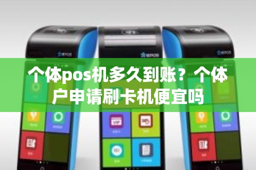 个体pos机多久到账？个体户申请刷卡机便宜吗