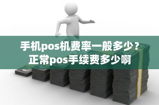 手机pos机费率一般多少？正常pos手续费多少啊