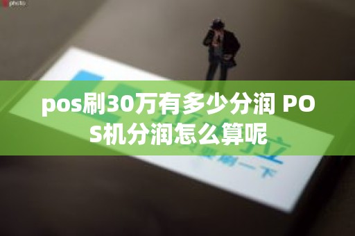 pos刷30万有多少分润 POS机分润怎么算呢
