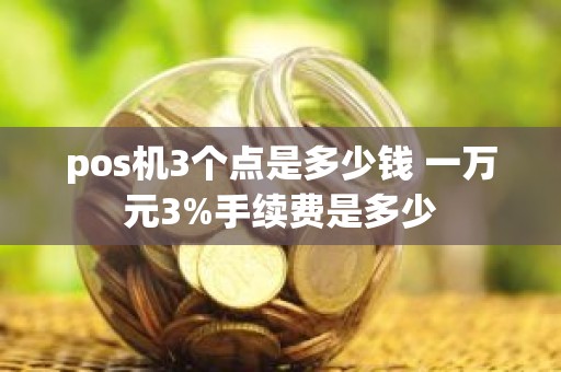 pos机3个点是多少钱 一万元3%手续费是多少