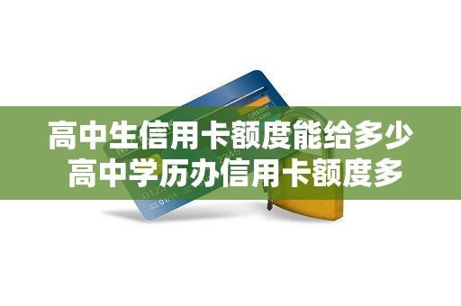 高中生信用卡额度能给多少 高中学历办信用卡额度多少 高中生信用卡额度能给多少 高中学历办信用卡额度多少