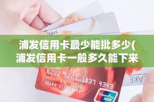 浦发信用卡最少能批多少(浦发信用卡一般多久能下来)