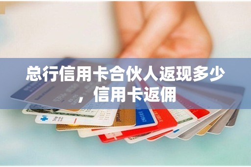 总行信用卡合伙人返现多少，信用卡返佣