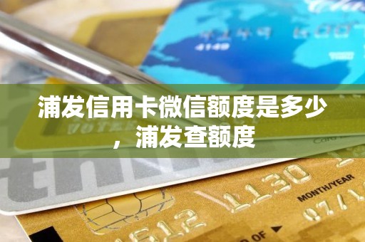 浦发信用卡微信额度是多少，浦发查额度