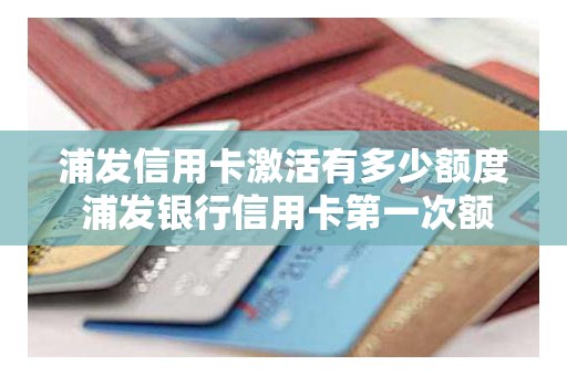 浦发信用卡激活有多少额度 浦发银行信用卡第一次额度一般多少