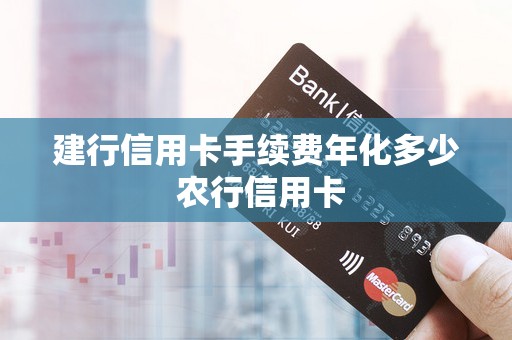 建行信用卡手续费年化多少 农行信用卡