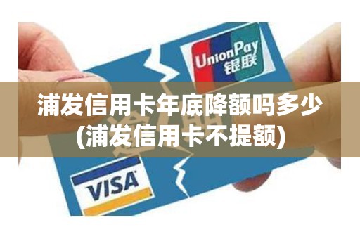 浦发信用卡年底降额吗多少(浦发信用卡不提额)
