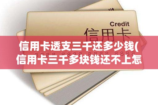 信用卡透支三千还多少钱(信用卡三千多块钱还不上怎么办) 信用卡透支三千还多少钱(信用卡三千多块钱还不上怎么办)