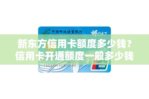 新东方信用卡额度多少钱？信用卡开通额度一般多少钱啊