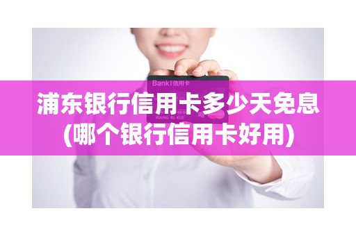 浦东银行信用卡多少天免息(哪个银行信用卡好用)