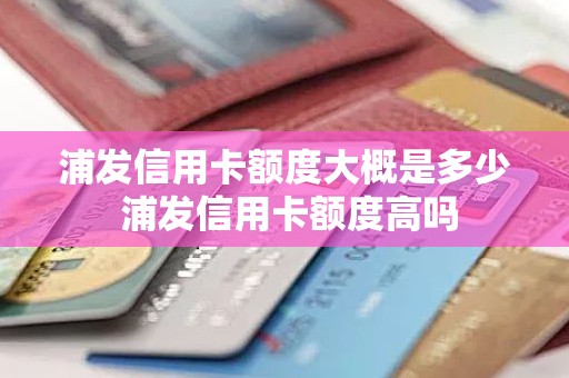 浦发信用卡额度大概是多少 浦发信用卡额度高吗 浦发信用卡额度大概是多少 浦发信用卡额度高吗
