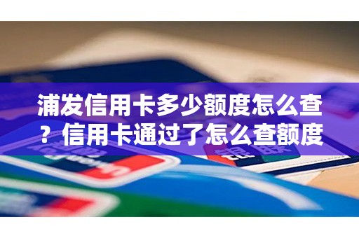 浦发信用卡多少额度怎么查?信用卡通过了怎么查额度 浦发信用卡多少额度怎么查?信用卡通过了怎么查额度