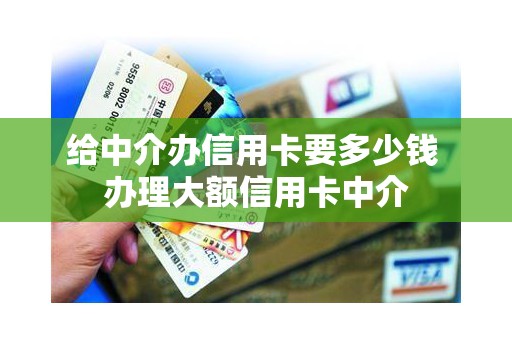 给中介办信用卡要多少钱 办理大额信用卡中介