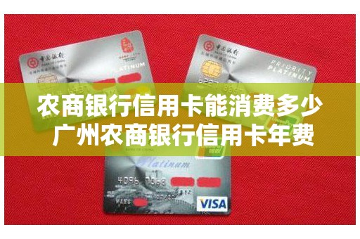 农商银行信用卡能消费多少 广州农商银行信用卡年费 农商银行信用卡能消费多少 广州农商银行信用卡年费