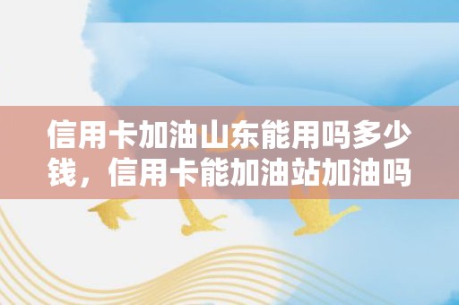 信用卡加油山东能用吗多少钱，信用卡能加油站加油吗