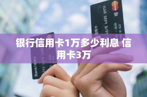 银行信用卡1万多少利息 信用卡3万