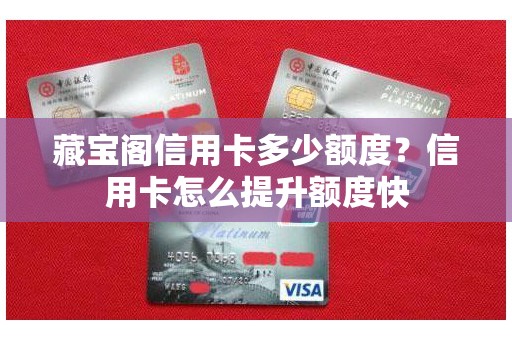 藏宝阁信用卡多少额度？信用卡怎么提升额度快