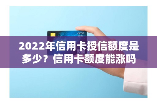 2022年信用卡授信额度是多少？信用卡额度能涨吗