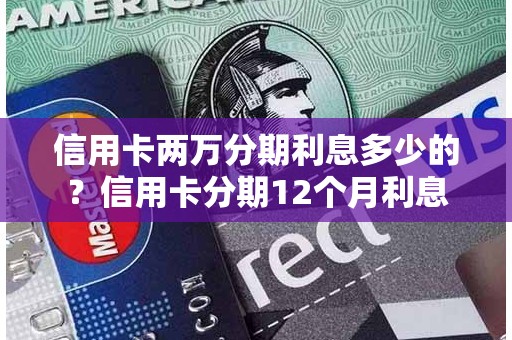 信用卡两万分期利息多少的？信用卡分期12个月利息