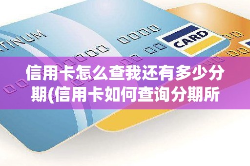 信用卡怎么查我还有多少分期(信用卡如何查询分期所有欠款)