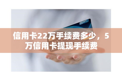 信用卡22万手续费多少，5万信用卡提现手续费