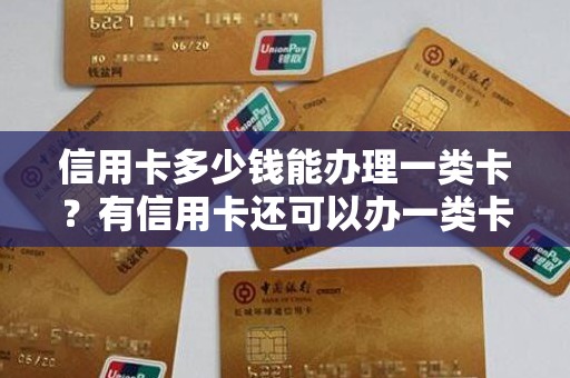 信用卡多少钱能办理一类卡？有信用卡还可以办一类卡吗